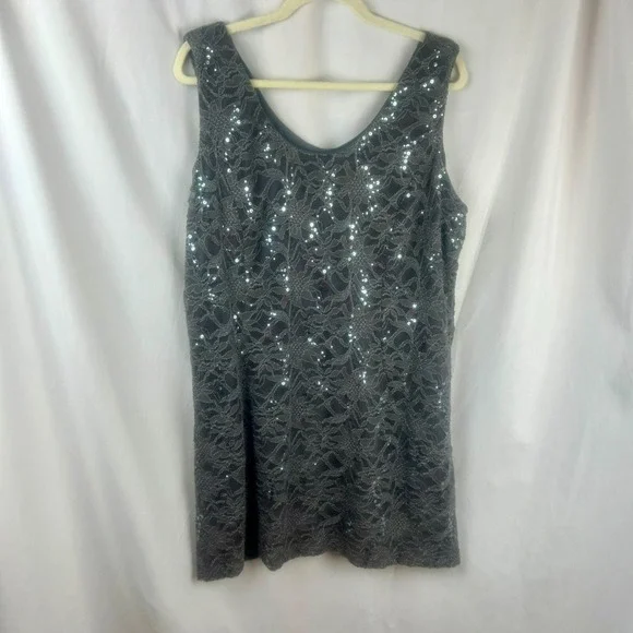 Ursula of Switzerland 3 Piece Set Women Plus 20W Gray Pants Sequin Wedding Event